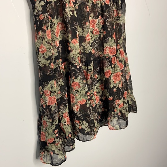 Toni Floral Sheer Multi Layered Beach Coverup Tank Dress - Picture 4 of 9